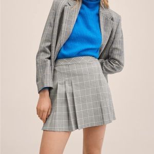 Pleated Check Skirt